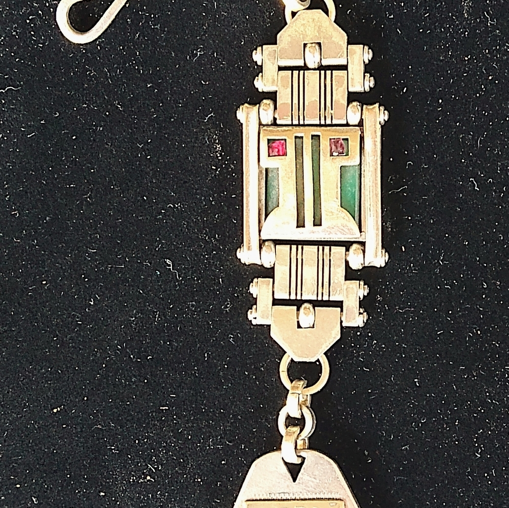 Jakob Bengal Art Deco Watch Chain/Fob Gem
